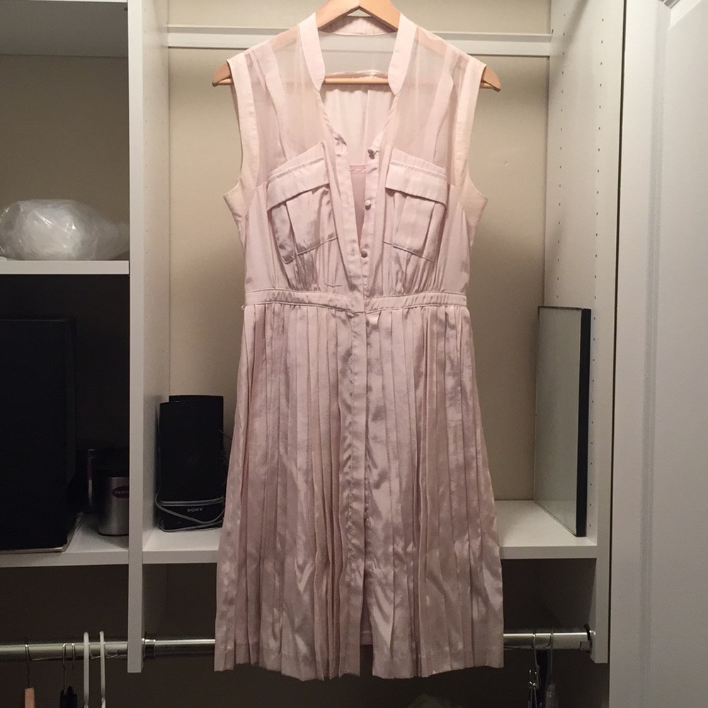 Pleated, Button-down Dress